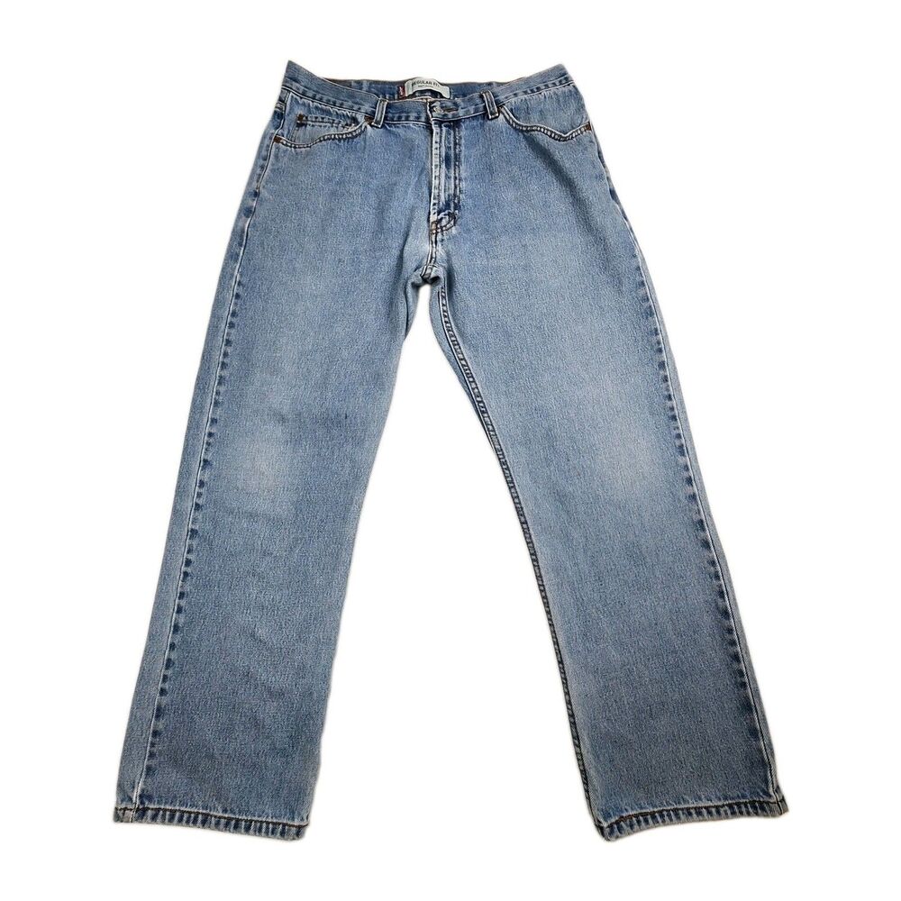 Levi's 505 Regular Fit Jeans Mens 36x30 Light Wash Denim Straight Leg Classic